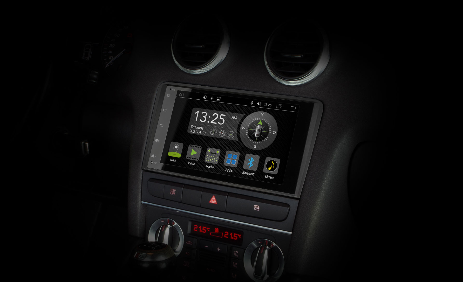 Autoradio für Audi A3 mit Navi, Bluetooth, DAB+